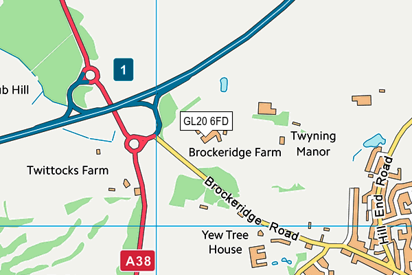 GL20 6FD map - OS VectorMap District (Ordnance Survey)