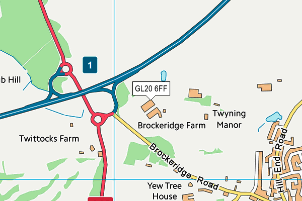 GL20 6FF map - OS VectorMap District (Ordnance Survey)