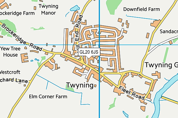 GL20 6JS map - OS VectorMap District (Ordnance Survey)