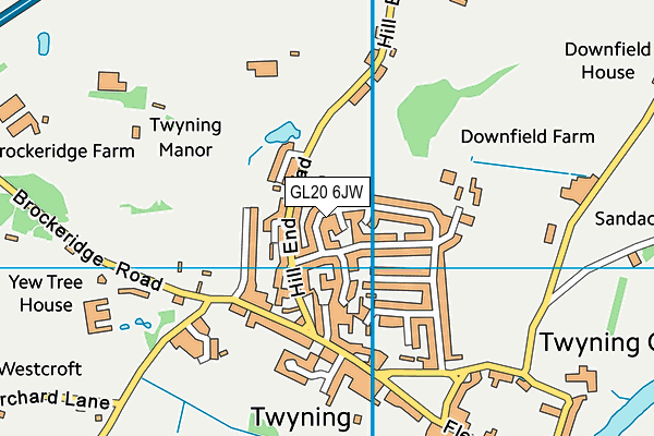 GL20 6JW map - OS VectorMap District (Ordnance Survey)