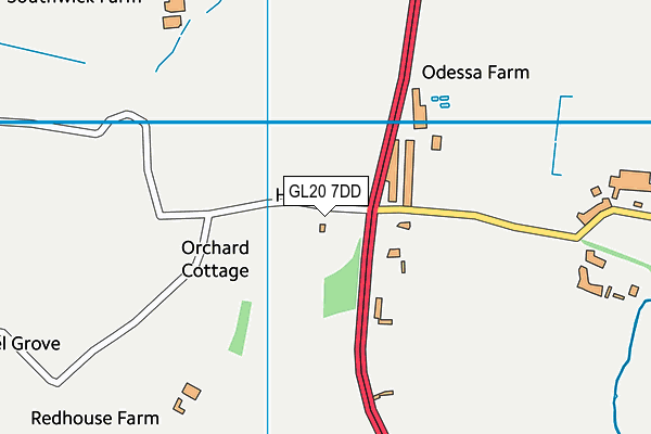 GL20 7DD map - OS VectorMap District (Ordnance Survey)