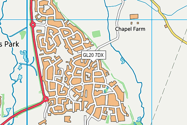 GL20 7DX map - OS VectorMap District (Ordnance Survey)