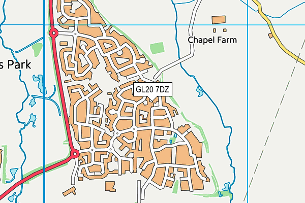 GL20 7DZ map - OS VectorMap District (Ordnance Survey)