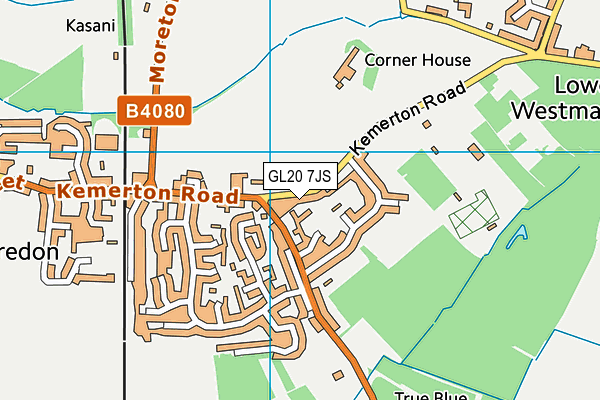 GL20 7JS map - OS VectorMap District (Ordnance Survey)