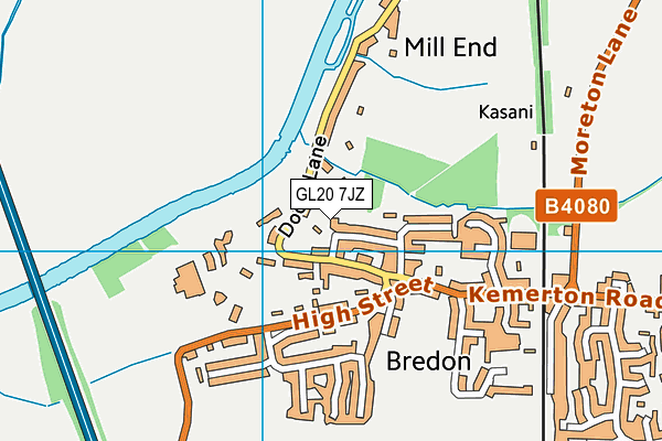 GL20 7JZ map - OS VectorMap District (Ordnance Survey)