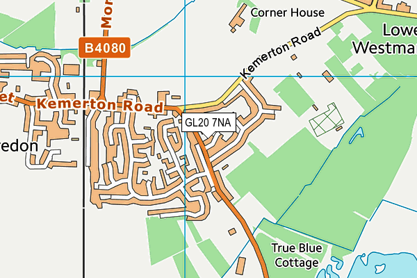 GL20 7NA map - OS VectorMap District (Ordnance Survey)