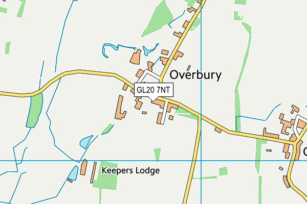 Overbury Playing Field map (GL20 7NT) - OS VectorMap District (Ordnance Survey)