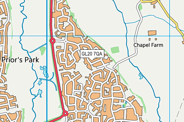 GL20 7QA map - OS VectorMap District (Ordnance Survey)