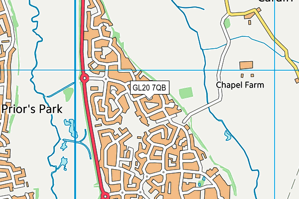 GL20 7QB map - OS VectorMap District (Ordnance Survey)