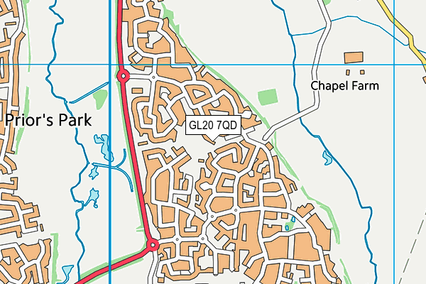 GL20 7QD map - OS VectorMap District (Ordnance Survey)