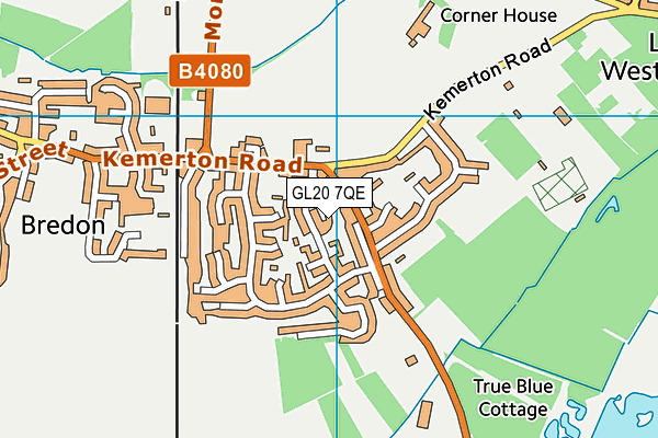 GL20 7QE map - OS VectorMap District (Ordnance Survey)