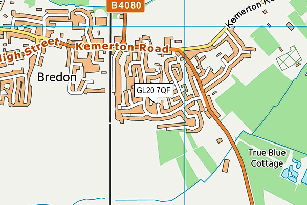 GL20 7QF map - OS VectorMap District (Ordnance Survey)