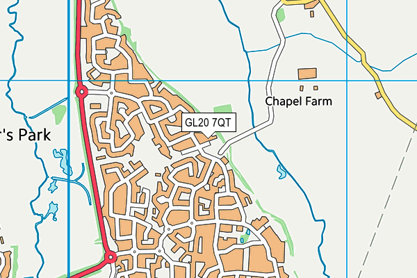 GL20 7QT map - OS VectorMap District (Ordnance Survey)
