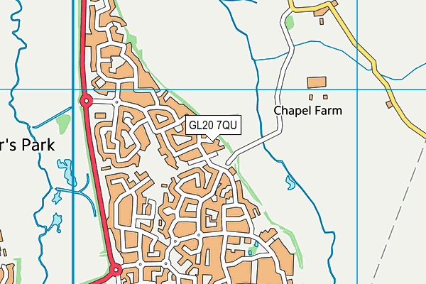 GL20 7QU map - OS VectorMap District (Ordnance Survey)