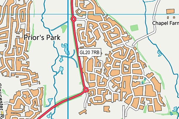 GL20 7RB map - OS VectorMap District (Ordnance Survey)