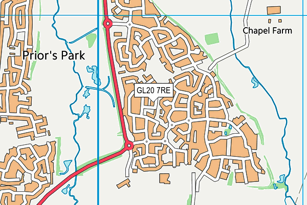 GL20 7RE map - OS VectorMap District (Ordnance Survey)