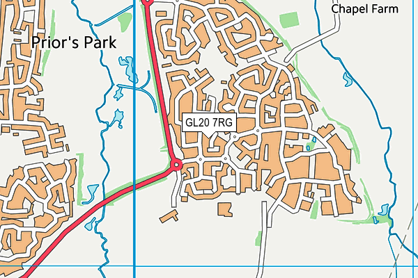 GL20 7RG map - OS VectorMap District (Ordnance Survey)