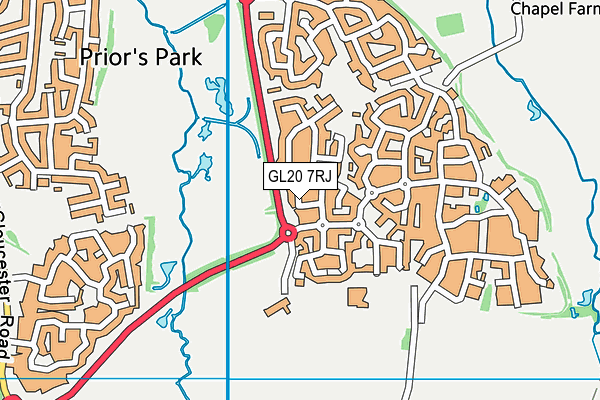 GL20 7RJ map - OS VectorMap District (Ordnance Survey)