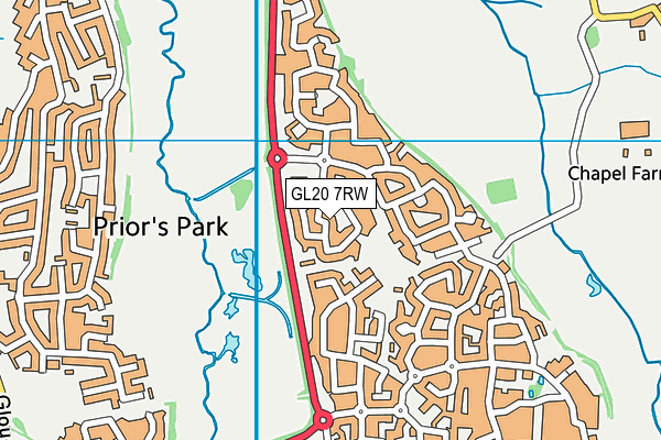 GL20 7RW map - OS VectorMap District (Ordnance Survey)