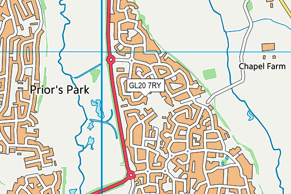 GL20 7RY map - OS VectorMap District (Ordnance Survey)
