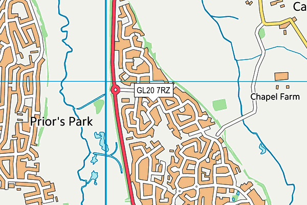 GL20 7RZ map - OS VectorMap District (Ordnance Survey)