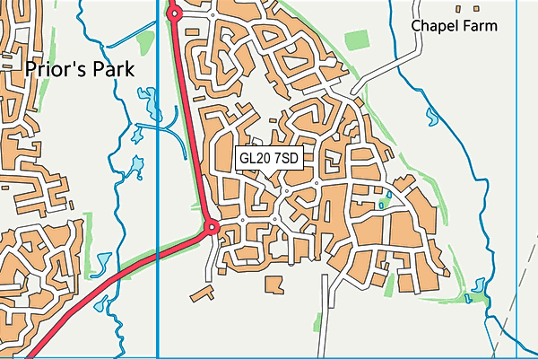 GL20 7SD map - OS VectorMap District (Ordnance Survey)