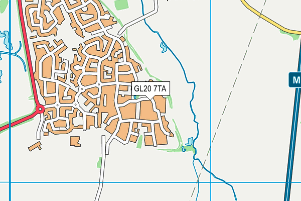 GL20 7TA map - OS VectorMap District (Ordnance Survey)