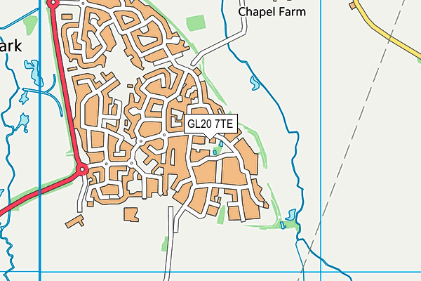 GL20 7TE map - OS VectorMap District (Ordnance Survey)