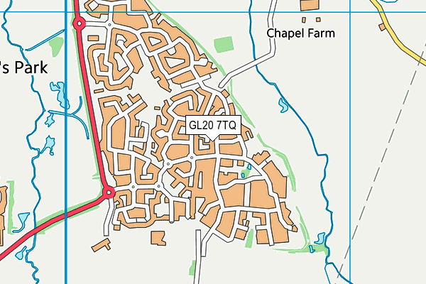 GL20 7TQ map - OS VectorMap District (Ordnance Survey)