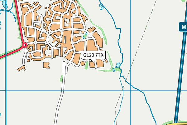 GL20 7TX map - OS VectorMap District (Ordnance Survey)