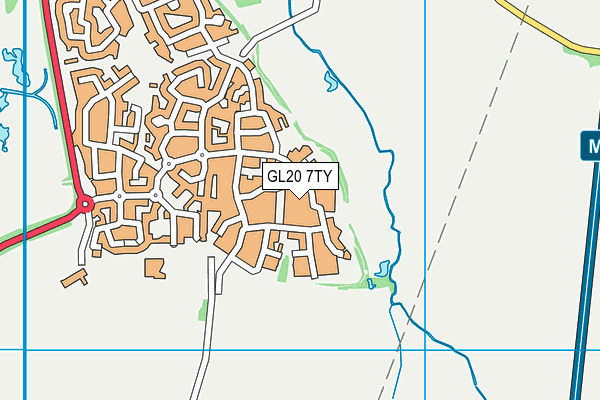 GL20 7TY map - OS VectorMap District (Ordnance Survey)