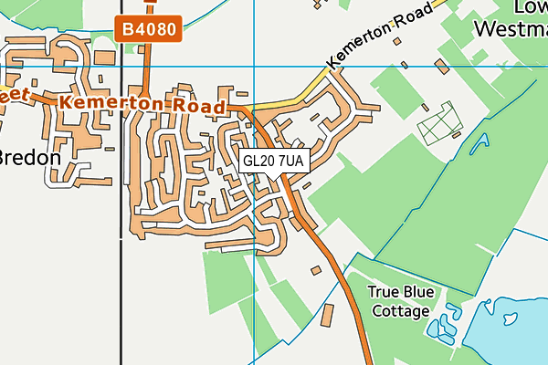 GL20 7UA map - OS VectorMap District (Ordnance Survey)