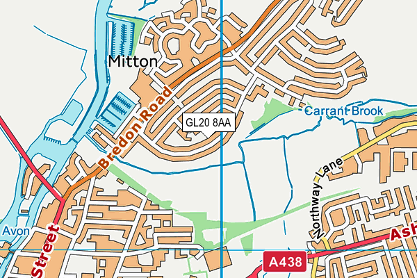 GL20 8AA map - OS VectorMap District (Ordnance Survey)