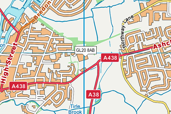 GL20 8AB map - OS VectorMap District (Ordnance Survey)