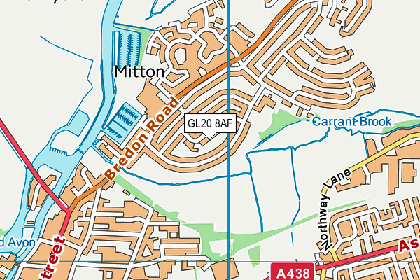 GL20 8AF map - OS VectorMap District (Ordnance Survey)