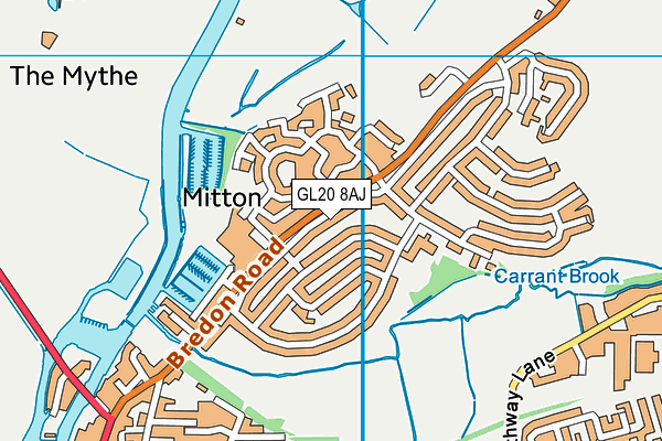 GL20 8AJ map - OS VectorMap District (Ordnance Survey)