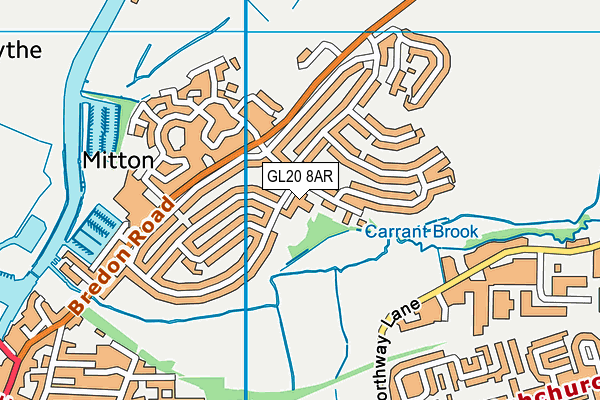 Mitton Manor Primary School map (GL20 8AR) - OS VectorMap District (Ordnance Survey)