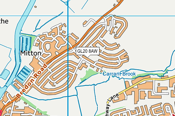 GL20 8AW map - OS VectorMap District (Ordnance Survey)