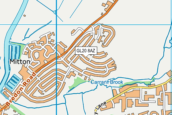 GL20 8AZ map - OS VectorMap District (Ordnance Survey)