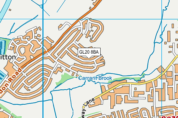 GL20 8BA map - OS VectorMap District (Ordnance Survey)