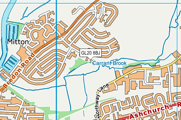 GL20 8BJ map - OS VectorMap District (Ordnance Survey)