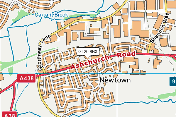 GL20 8BX map - OS VectorMap District (Ordnance Survey)