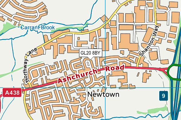 GL20 8BY map - OS VectorMap District (Ordnance Survey)