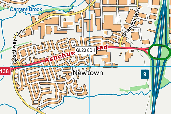 GL20 8DH map - OS VectorMap District (Ordnance Survey)