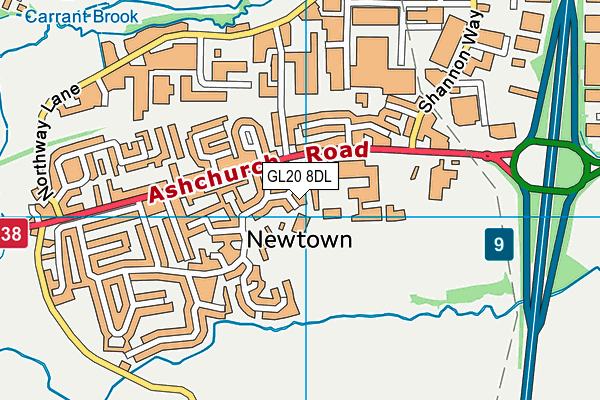 GL20 8DL map - OS VectorMap District (Ordnance Survey)