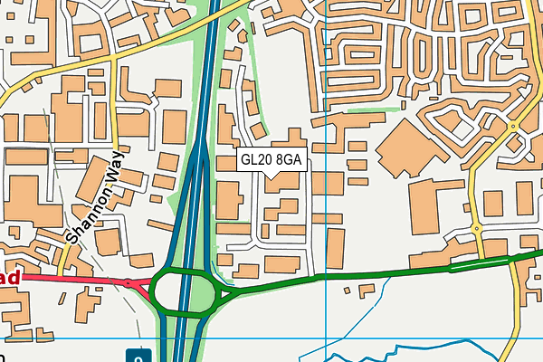 GL20 8GA map - OS VectorMap District (Ordnance Survey)