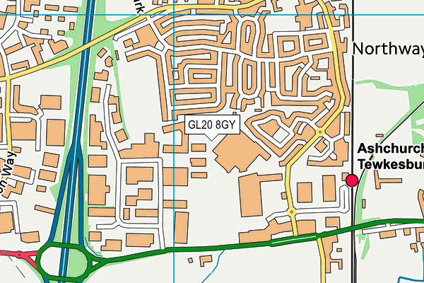 GL20 8GY map - OS VectorMap District (Ordnance Survey)