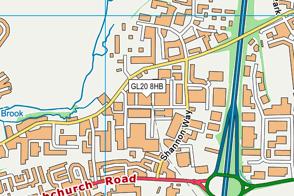 Avonside Gym And Fitness Centre (Closed) map (GL20 8HB) - OS VectorMap District (Ordnance Survey)