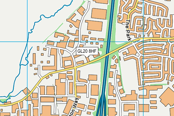 GL20 8HF map - OS VectorMap District (Ordnance Survey)
