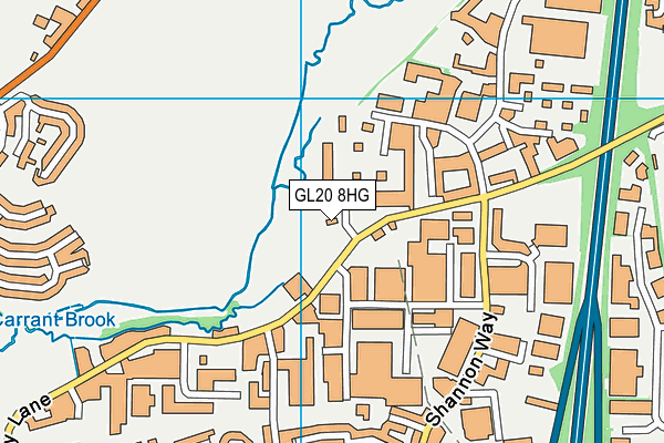 GL20 8HG map - OS VectorMap District (Ordnance Survey)